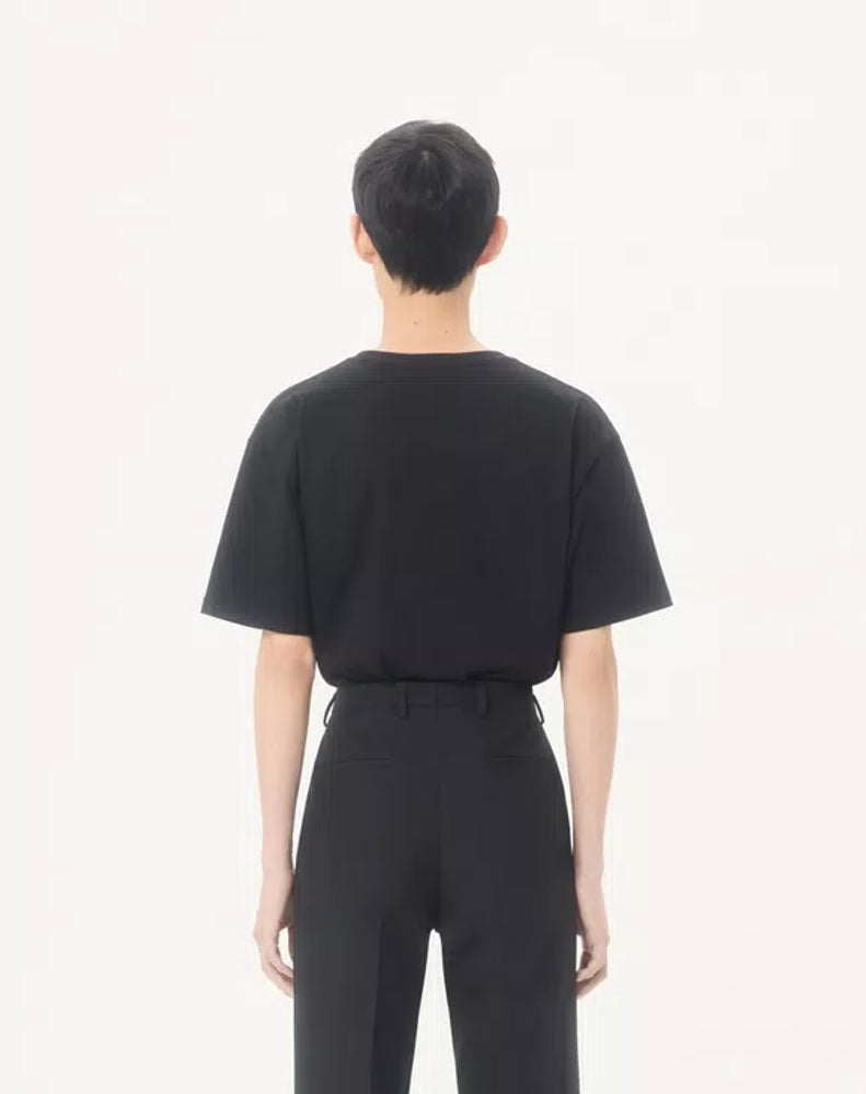 Valentino Garavani Logo-Embroidered T-Shirt — Black, view 3