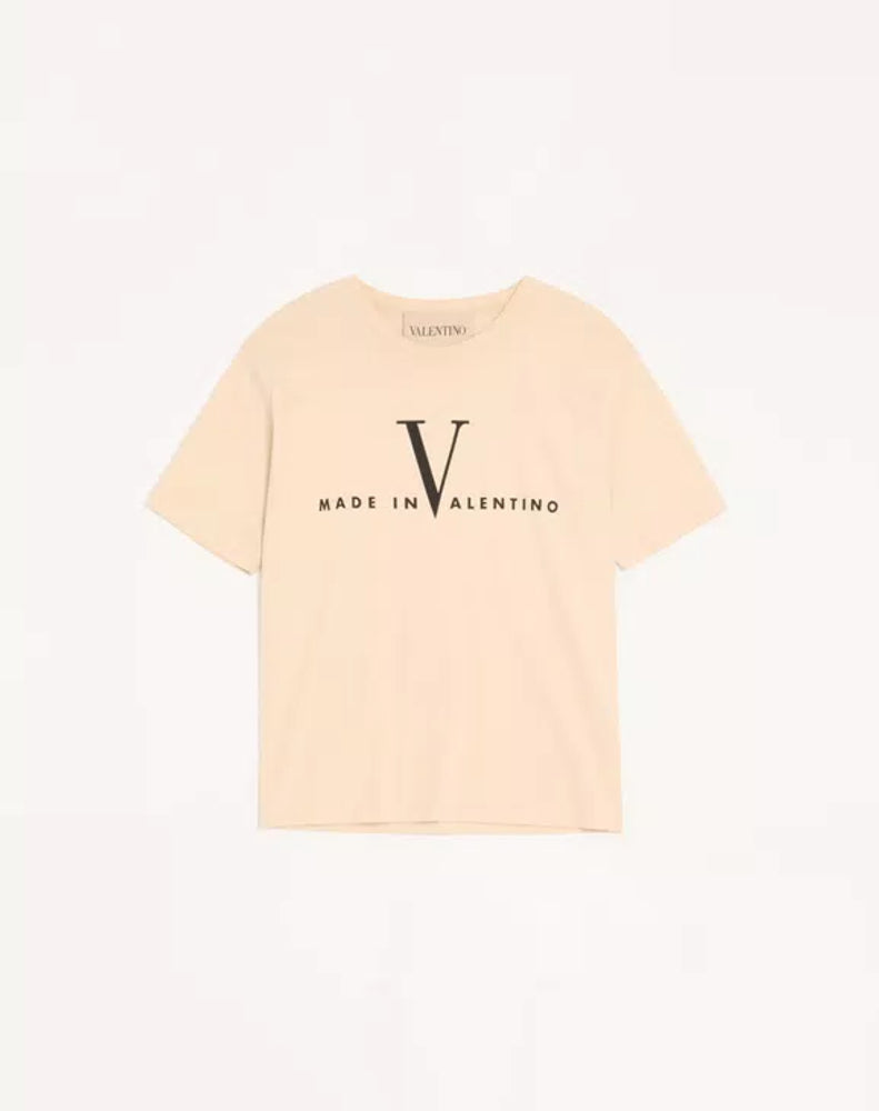 Valentino Garavani Logo-Print T-Shirt — Beige by Valentino Garavani