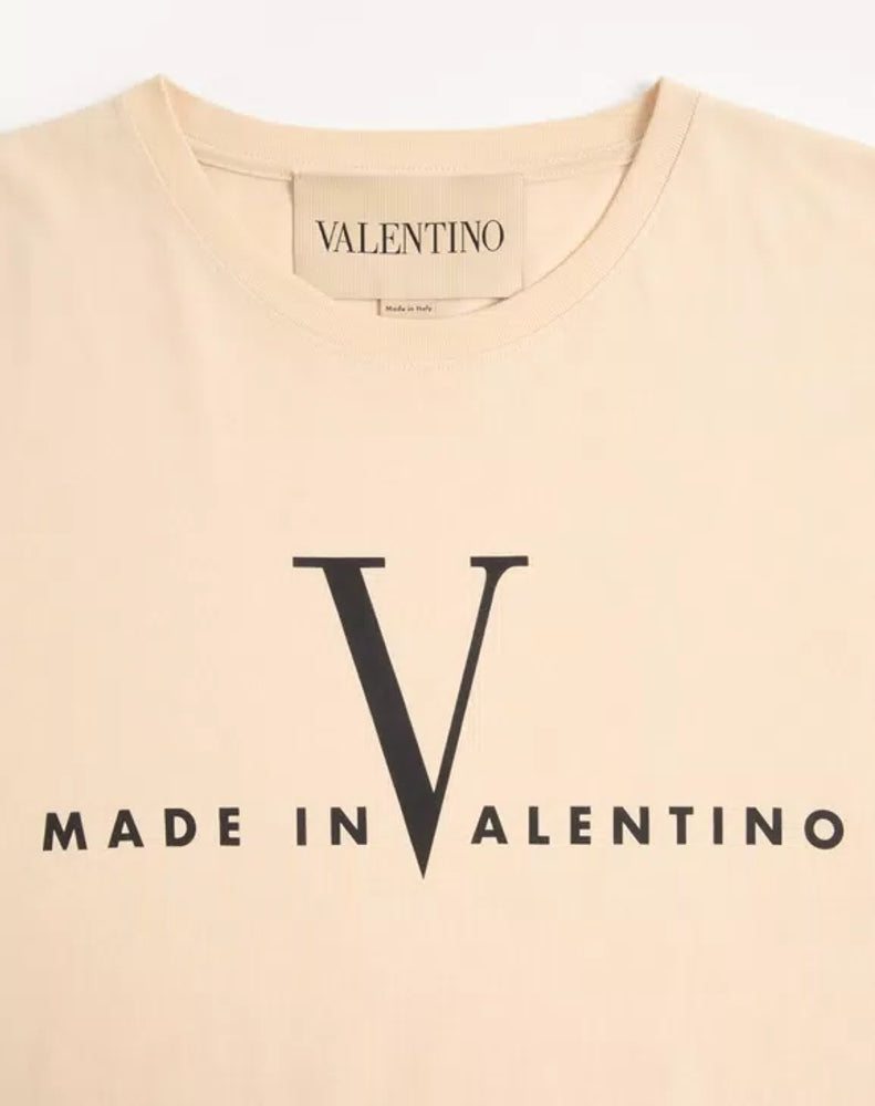 Valentino Garavani Logo-Print T-Shirt — Beige, view 2