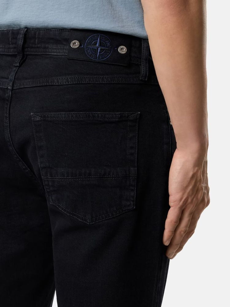 Stone Island Classic Denim Jeans — Black, view 3