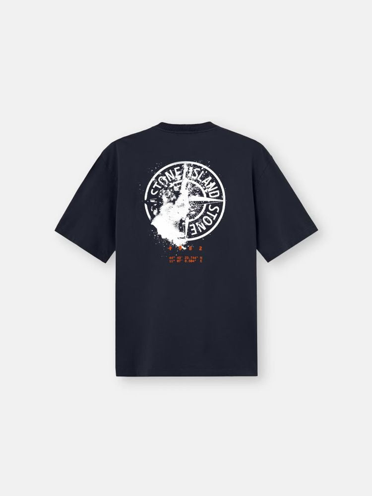 Stone Island Logo-Embroidered T-Shirt — Navy, view 2