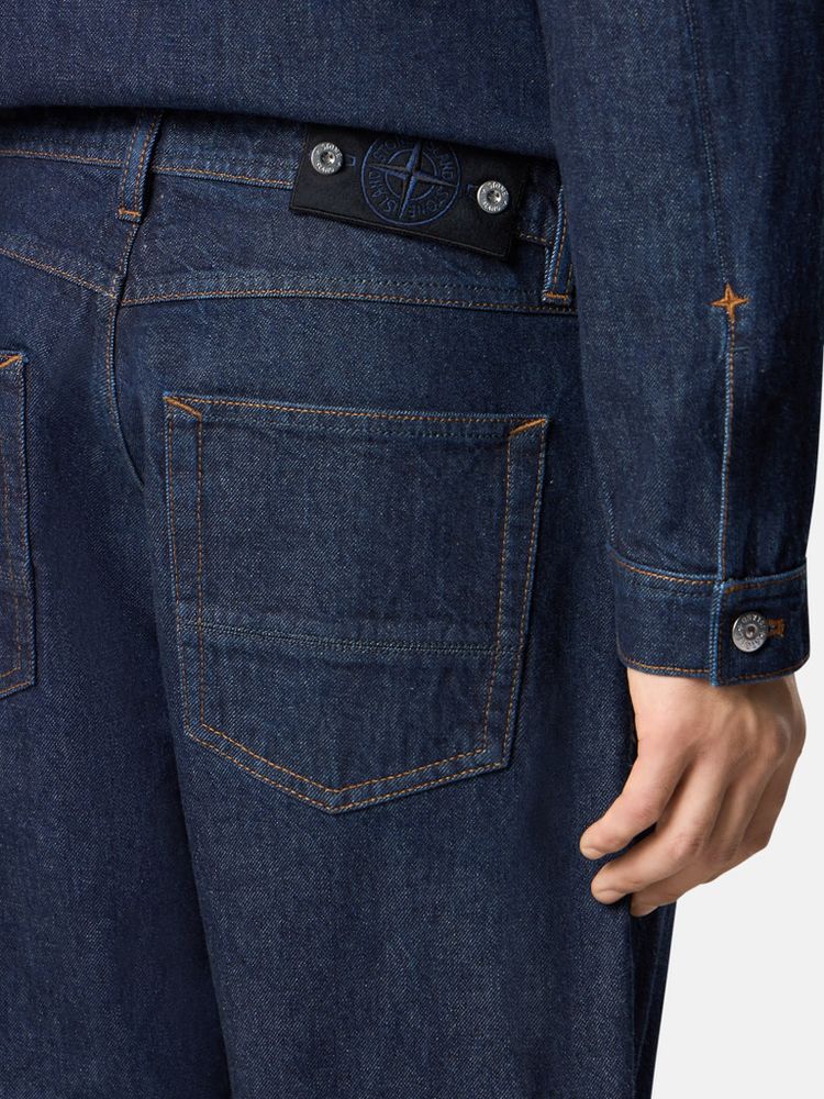 Stone Island Five-Pocket Denim Jeans — Navy, view 3