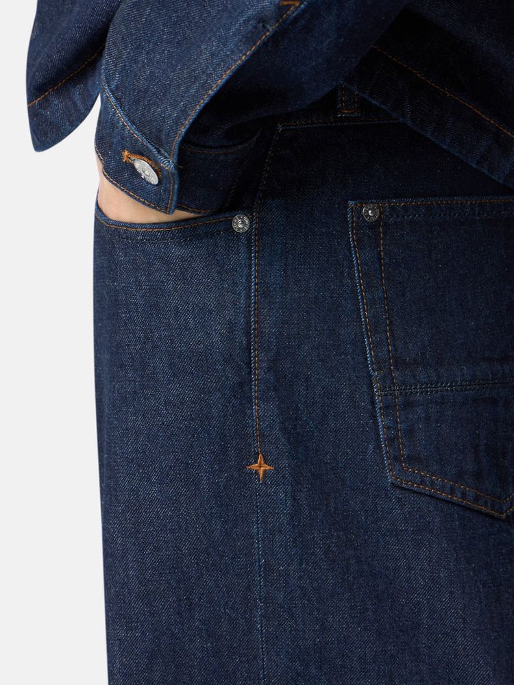 Stone Island Five-Pocket Denim Jeans — Navy, view 4