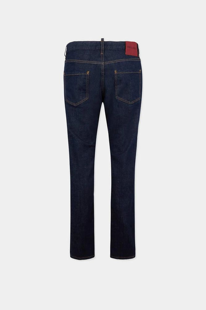 Dsquared2 Mid-Rise Straight-Leg Jeans — Navy, view 2