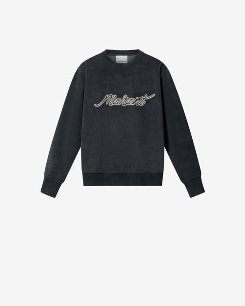 Marant Logo-Embroidered Sweatshirt — Black by Marant