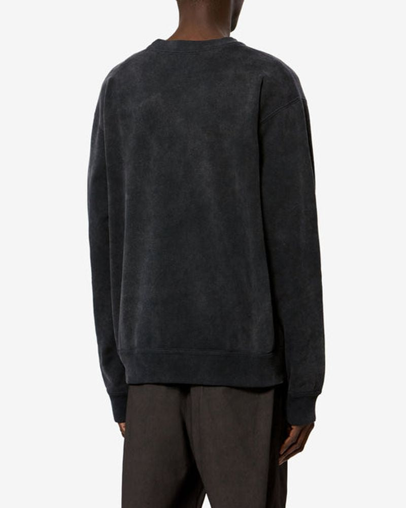 Marant Logo-Embroidered Sweatshirt — Black, view 4