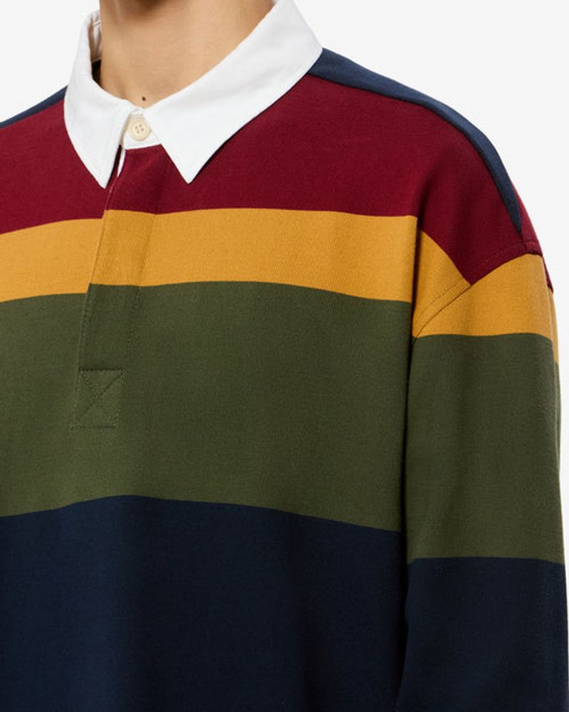 Marant Colour-Block Polo Shirt — Navy, view 4