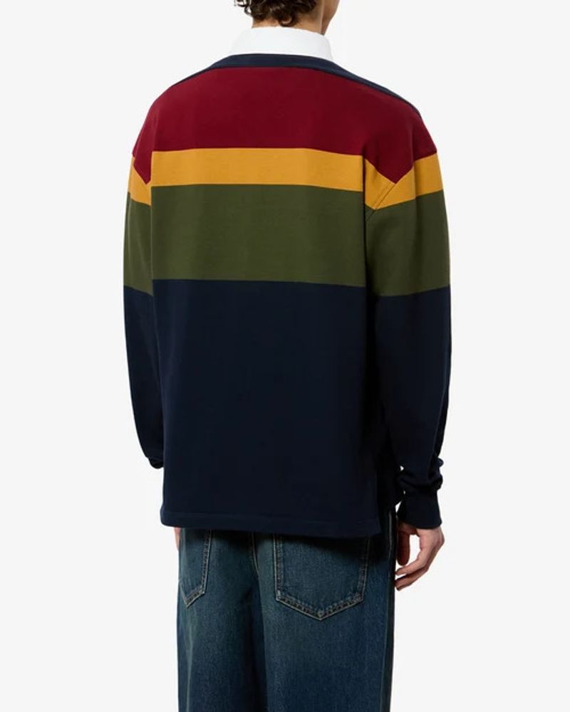 Marant Colour-Block Polo Shirt — Navy, view 5