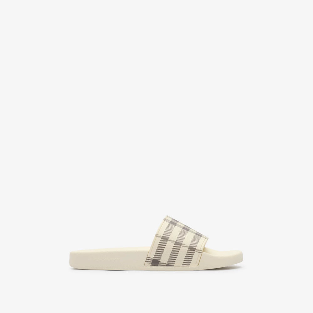 Burberry Check-Pattern Slide — Beige by Burberry