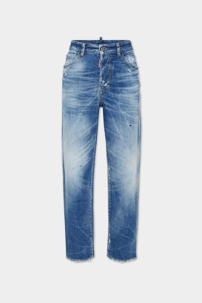 Dsquared2 High-Rise Distressed Denim Jeans — Blue by Dsquared2