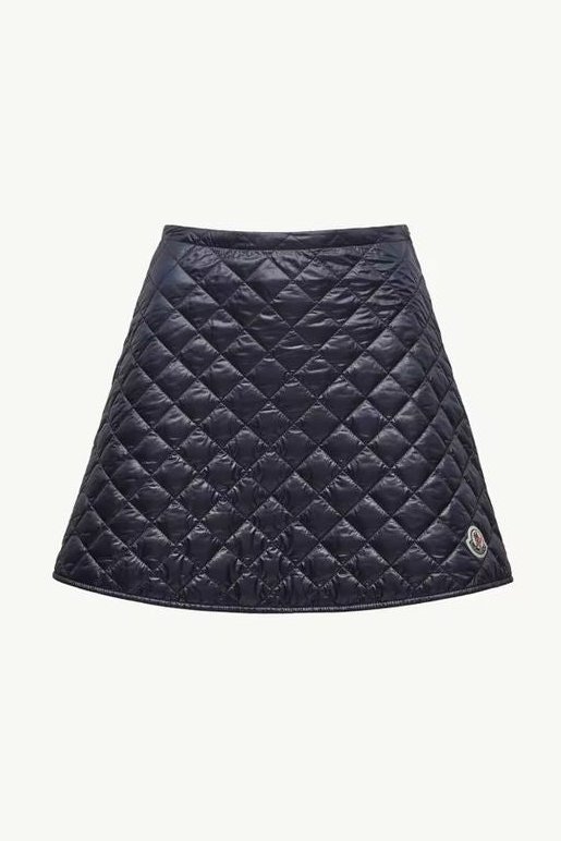 Moncler Quilted Nylon Skirt — Navy by Moncler