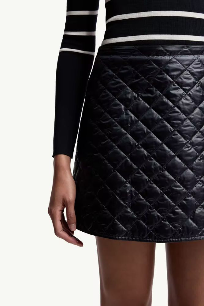 Moncler Quilted Nylon Skirt — Navy, view 3