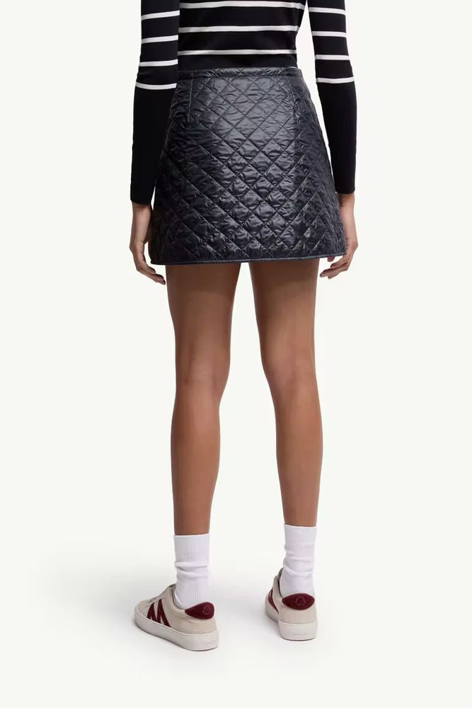 Moncler Quilted Nylon Skirt — Navy, view 5