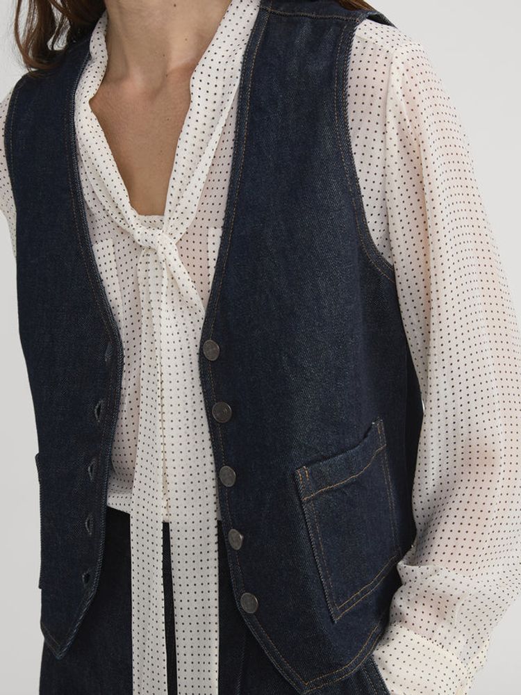 Frame Rins Vest — Navy, view 2