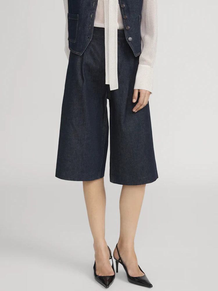 Frame E26 Denim Shorts — Indigo, view 2