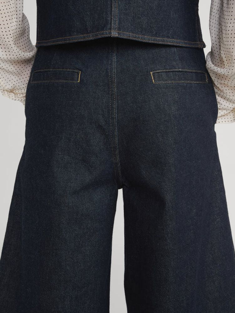Frame E26 Denim Shorts — Indigo, view 3