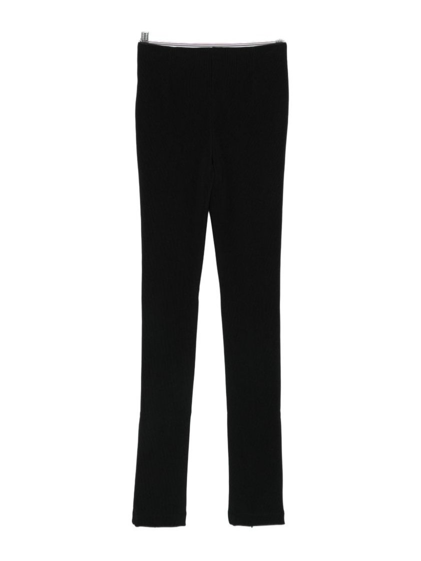 032C Ribbed Texture Leggings — Black, view 3