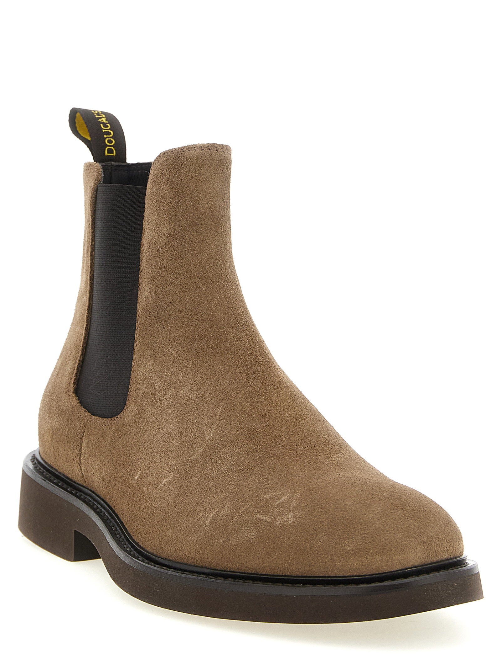 Doucal's Suede Chelsea Chelsea Boot — Taupe, view 2