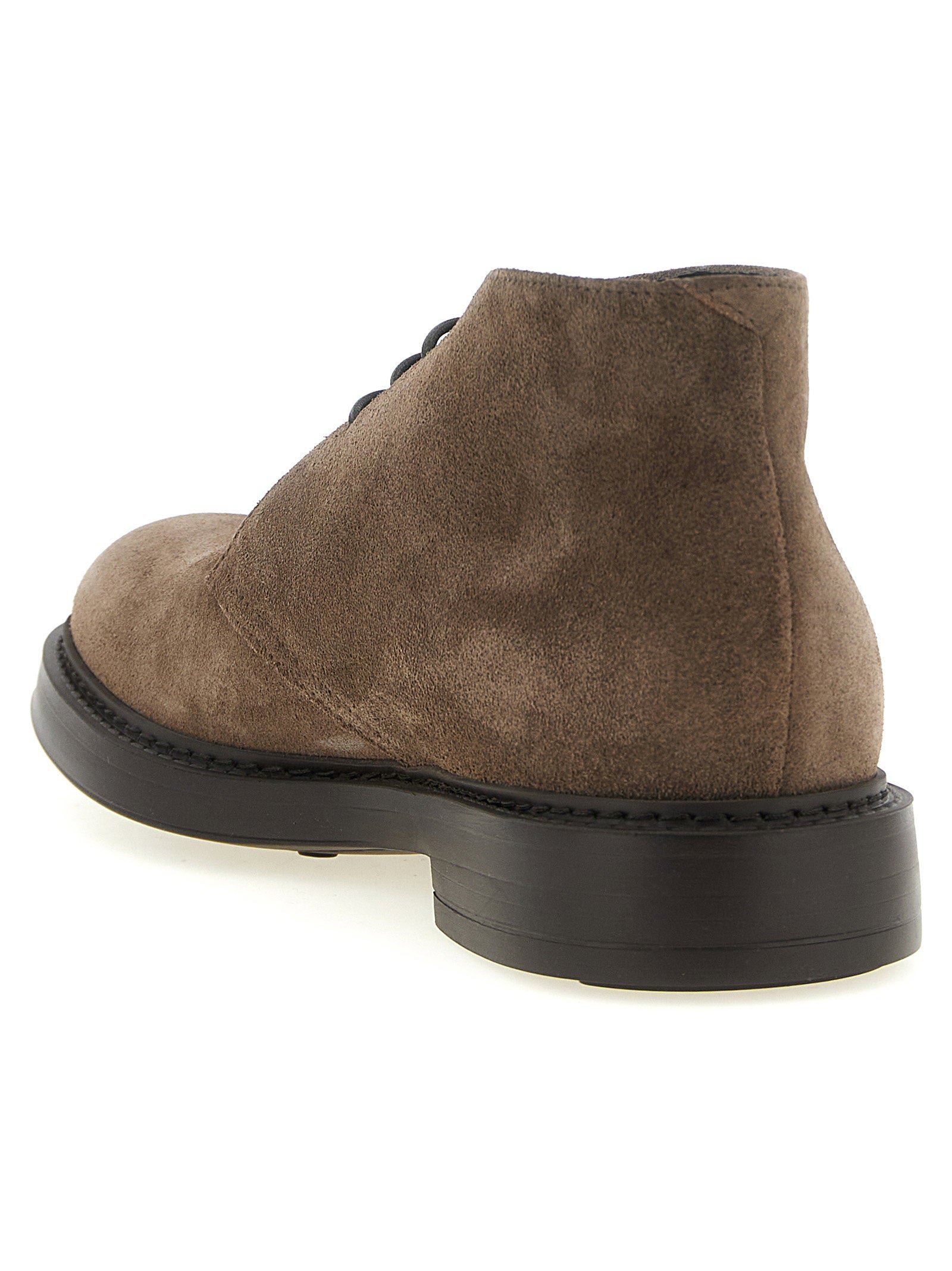 Doucal's Suede Chukka Boot — Taupe, view 3