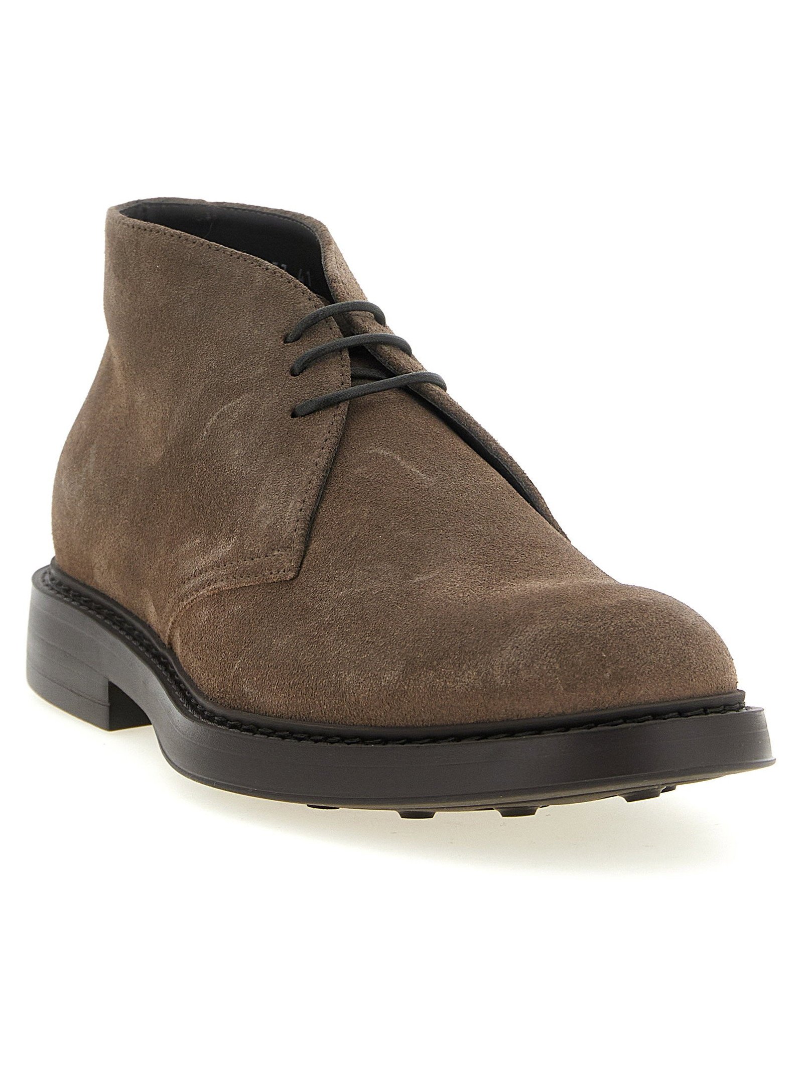 Doucal's Suede Chukka Boot — Taupe, view 2