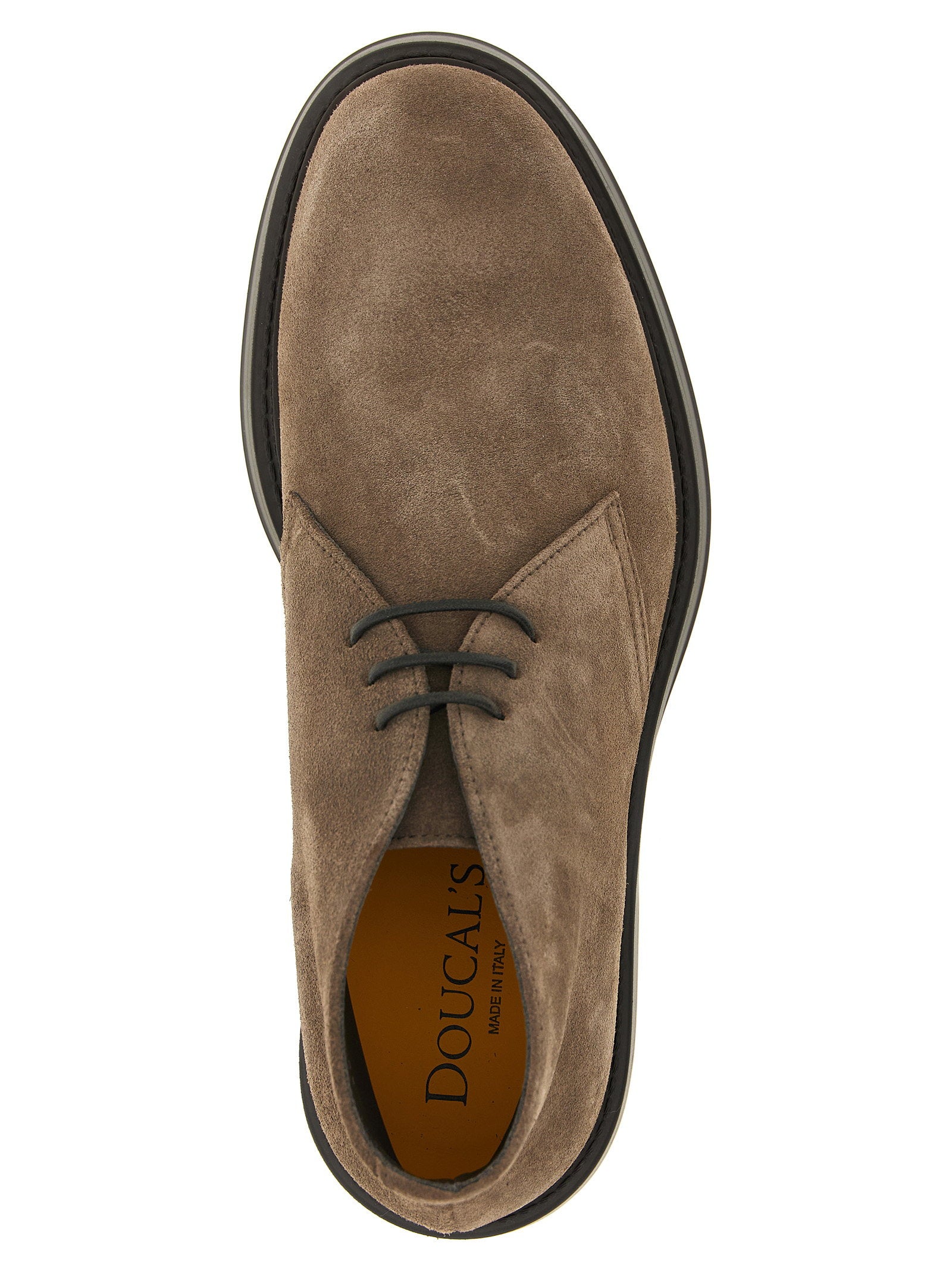 Doucal's Suede Chukka Boot — Taupe, view 4