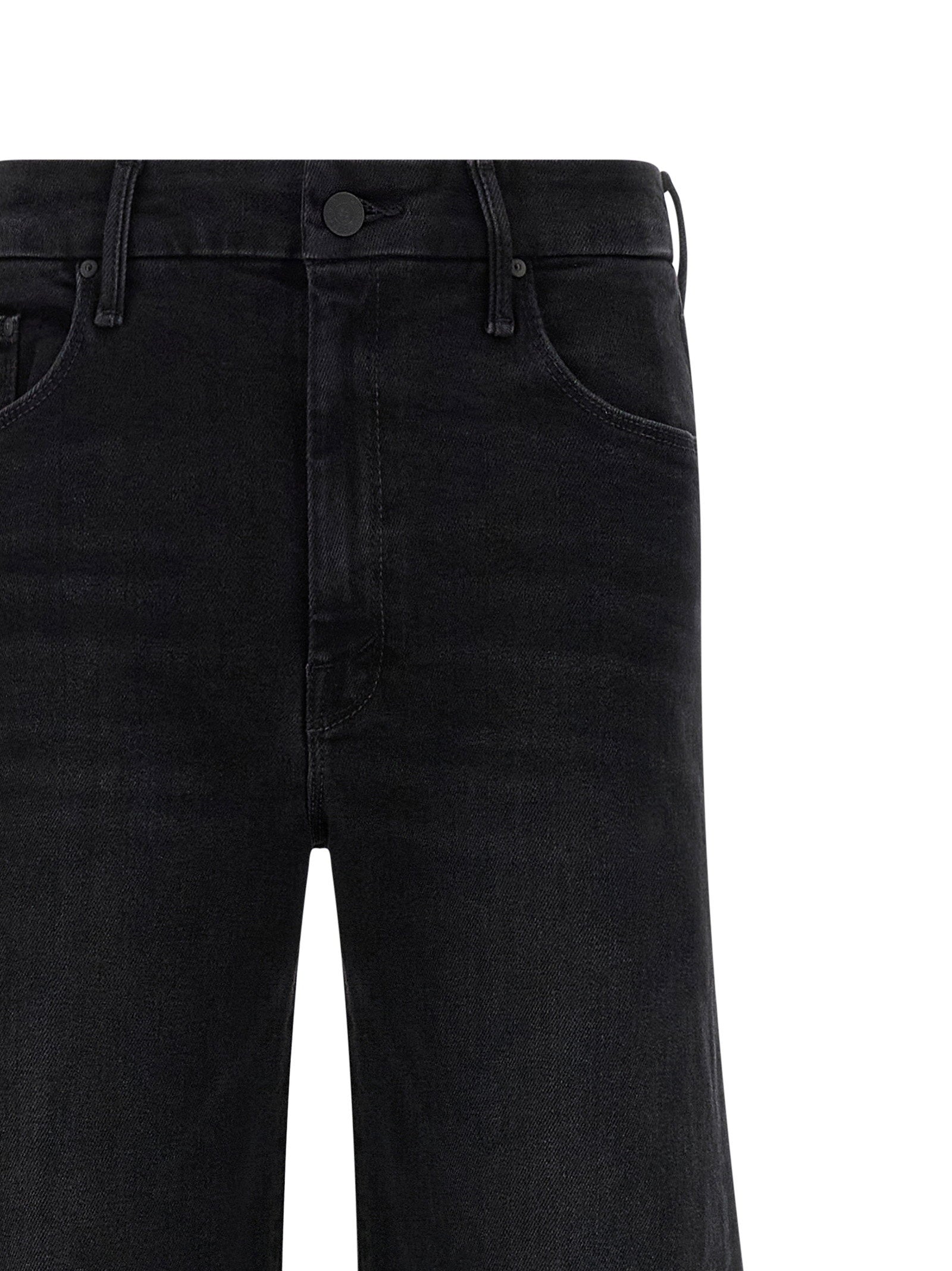 Mother Roller Sneak Jeans — Black, view 3