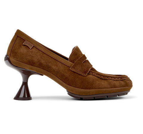 Camper Suede Loafer Flat — Brown, view 2