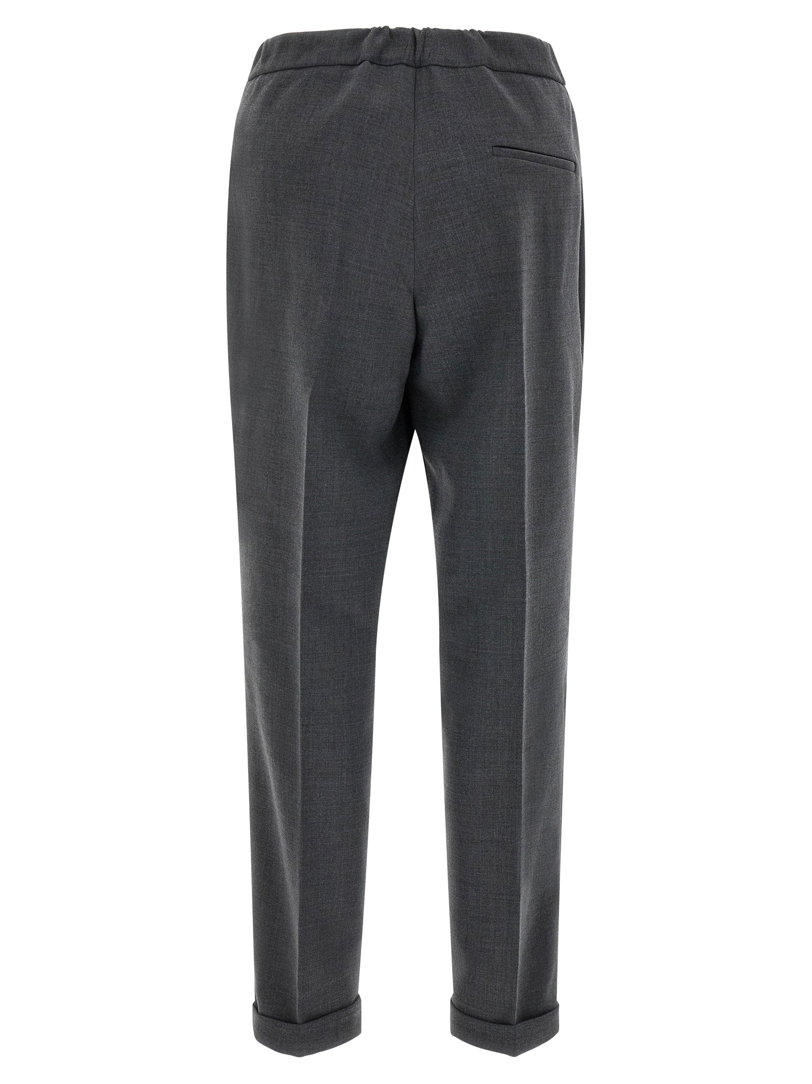 Alberto Biani Virgin Wool Blend Trousers — Gray, view 2