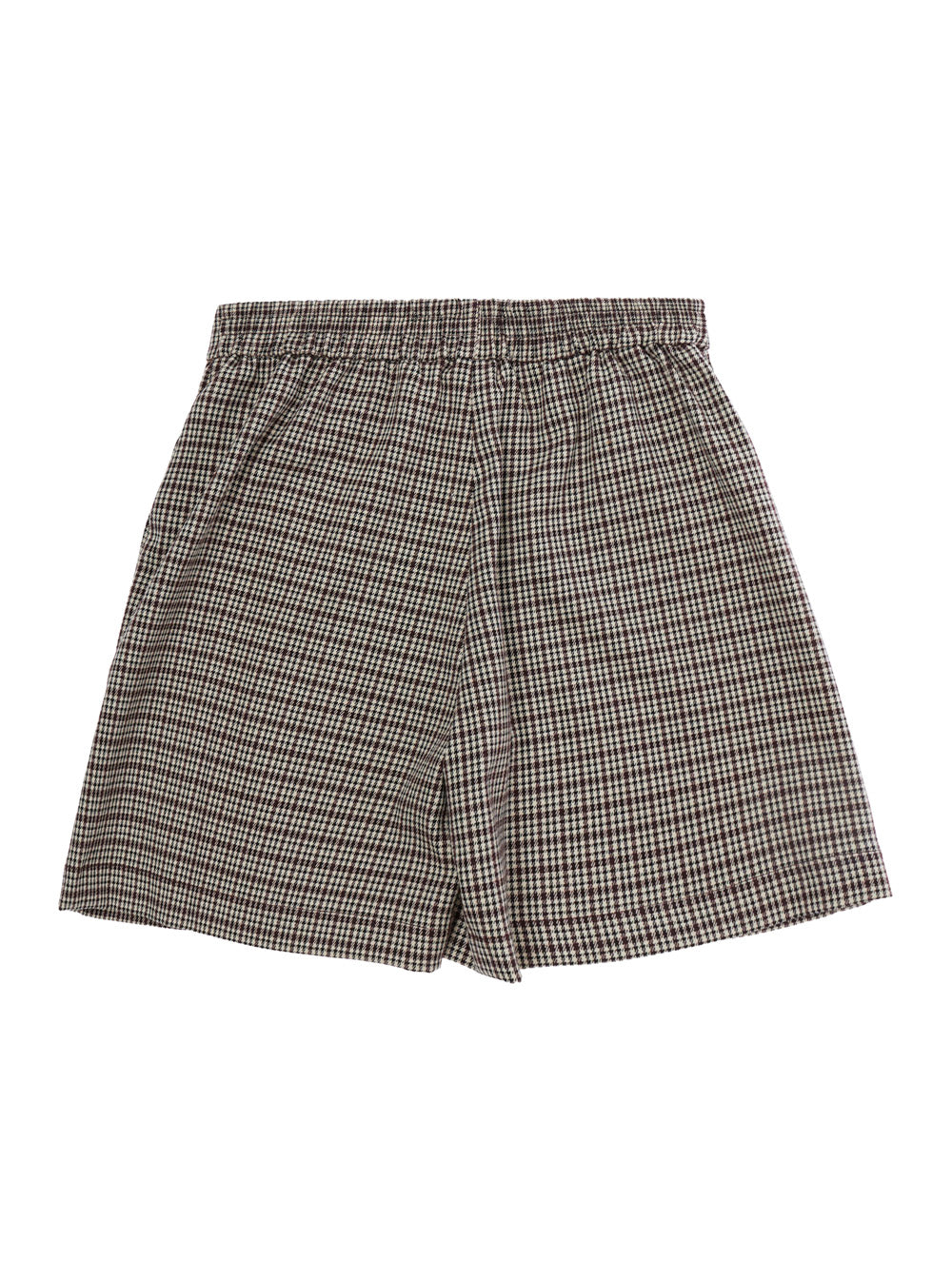 Monnalisa Pied de Poule Shorts — White by Monnalisa