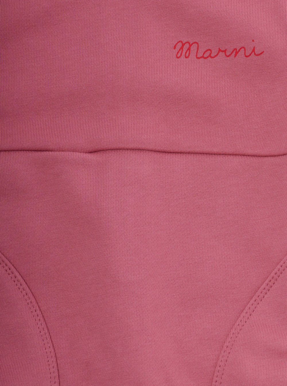 Marni Long-Sleeve Cotton Dress — Pink, view 3