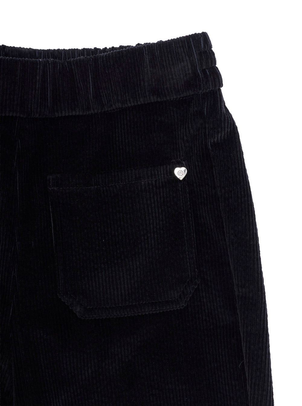 Monnalisa Satin-Trimmed Trousers — Black, view 3