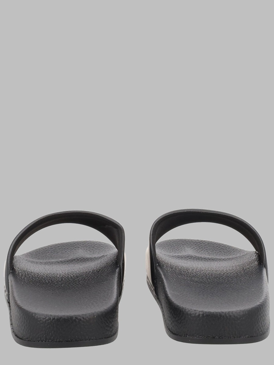 Hugo Logo-Embroidered Synthetic Slides — Black, view 2