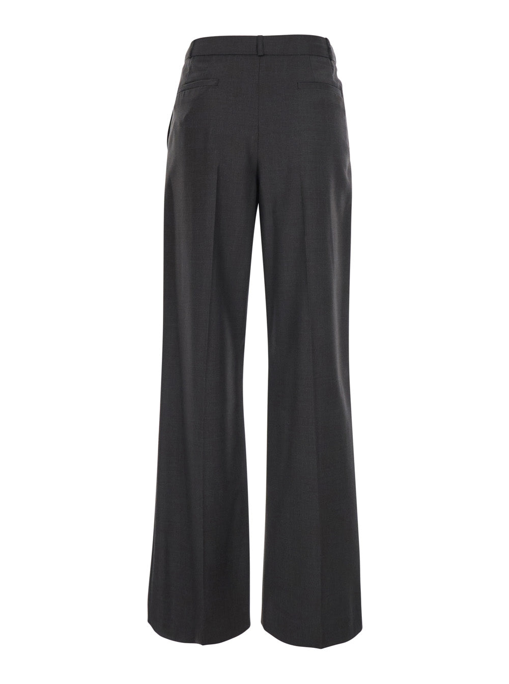 Loulou De Saison Virgin Wool Trousers — Brown, view 2