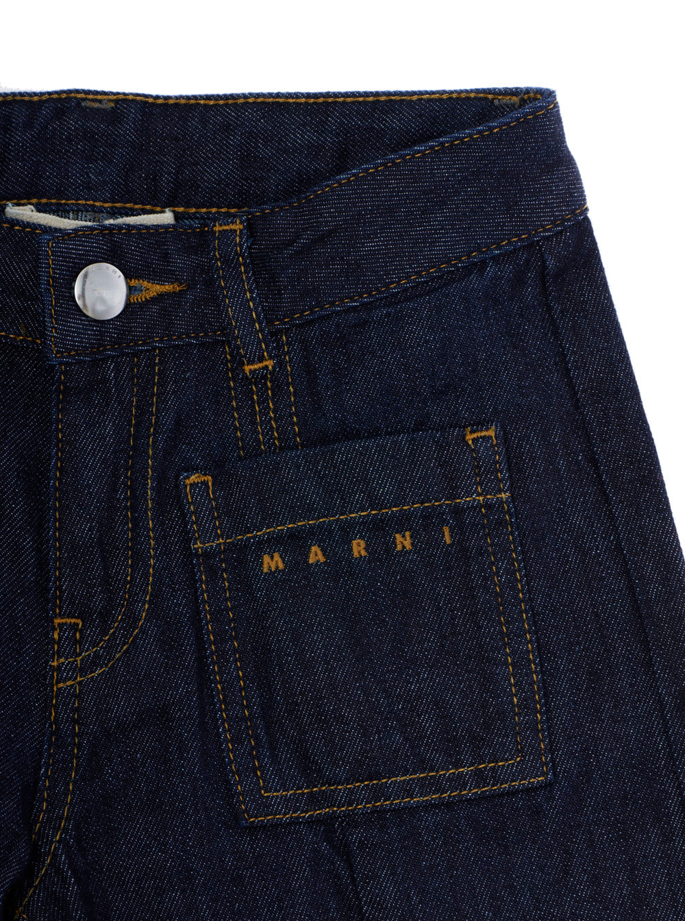 Marni Cotton Denim Jeans — Navy, view 3