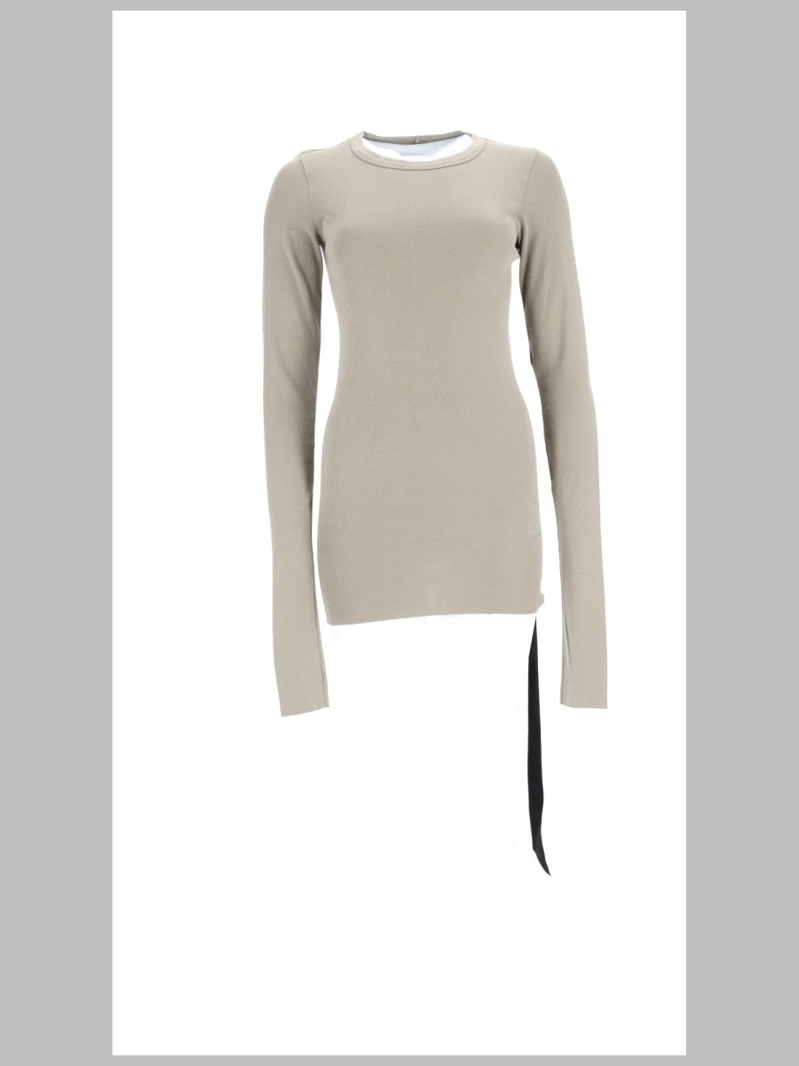Rick Owens Drkshdw Long-Sleeved Cotton T-Shirt — Gray by Rick Owens Drkshdw