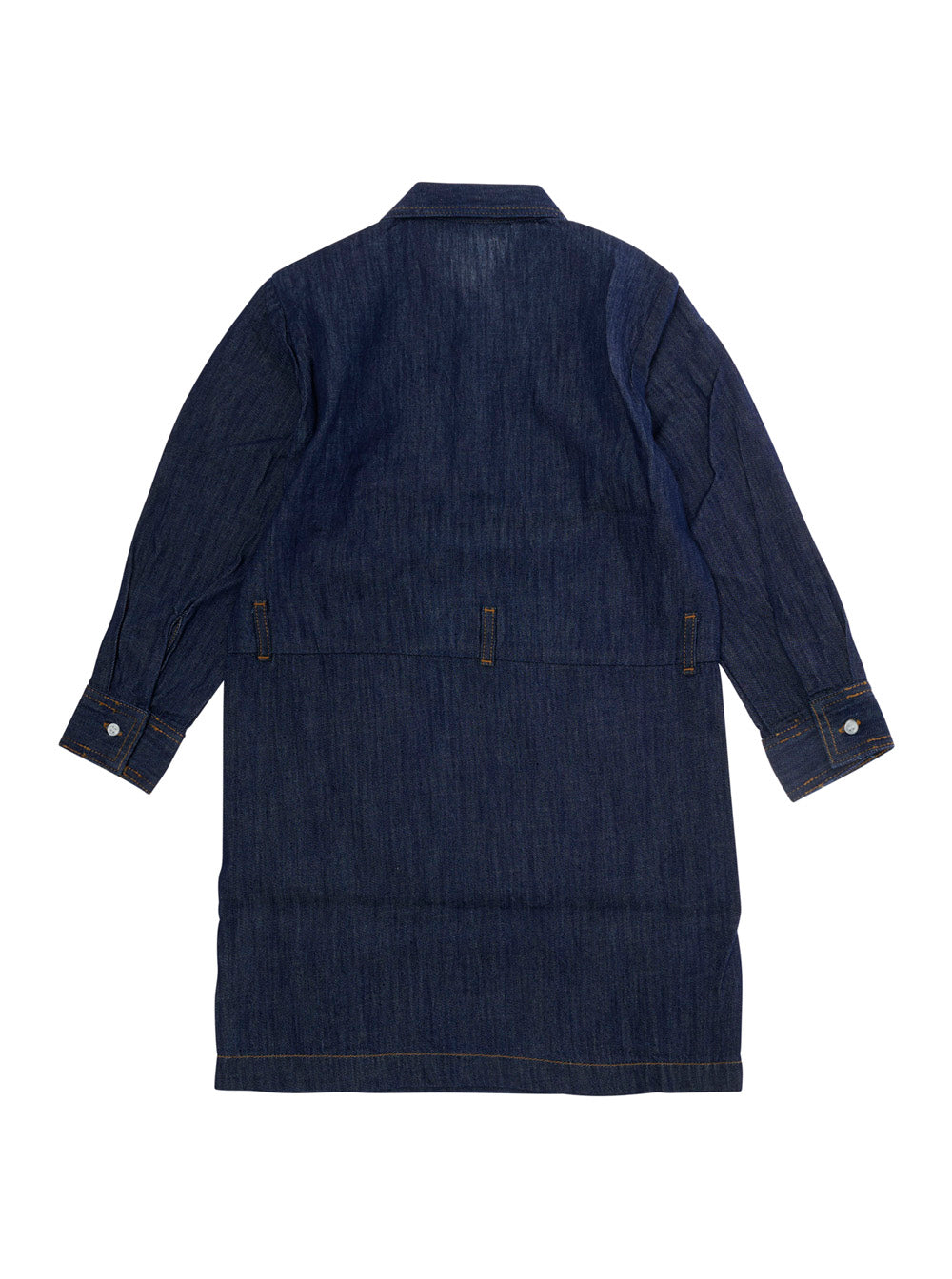 Marni Long-Sleeved Cotton Dress — Navy, view 2