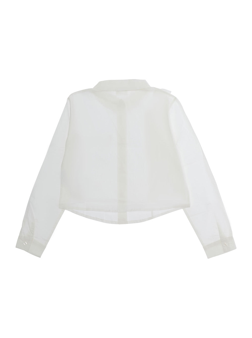 NanáN Ruffle-Trim Cotton Blouse — White, view 2