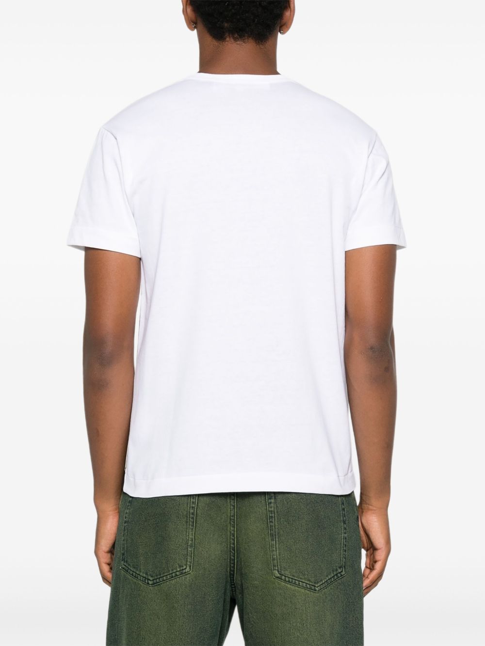 Comme Des Garcons Black Heart Graphic T-Shirt — White, view 5