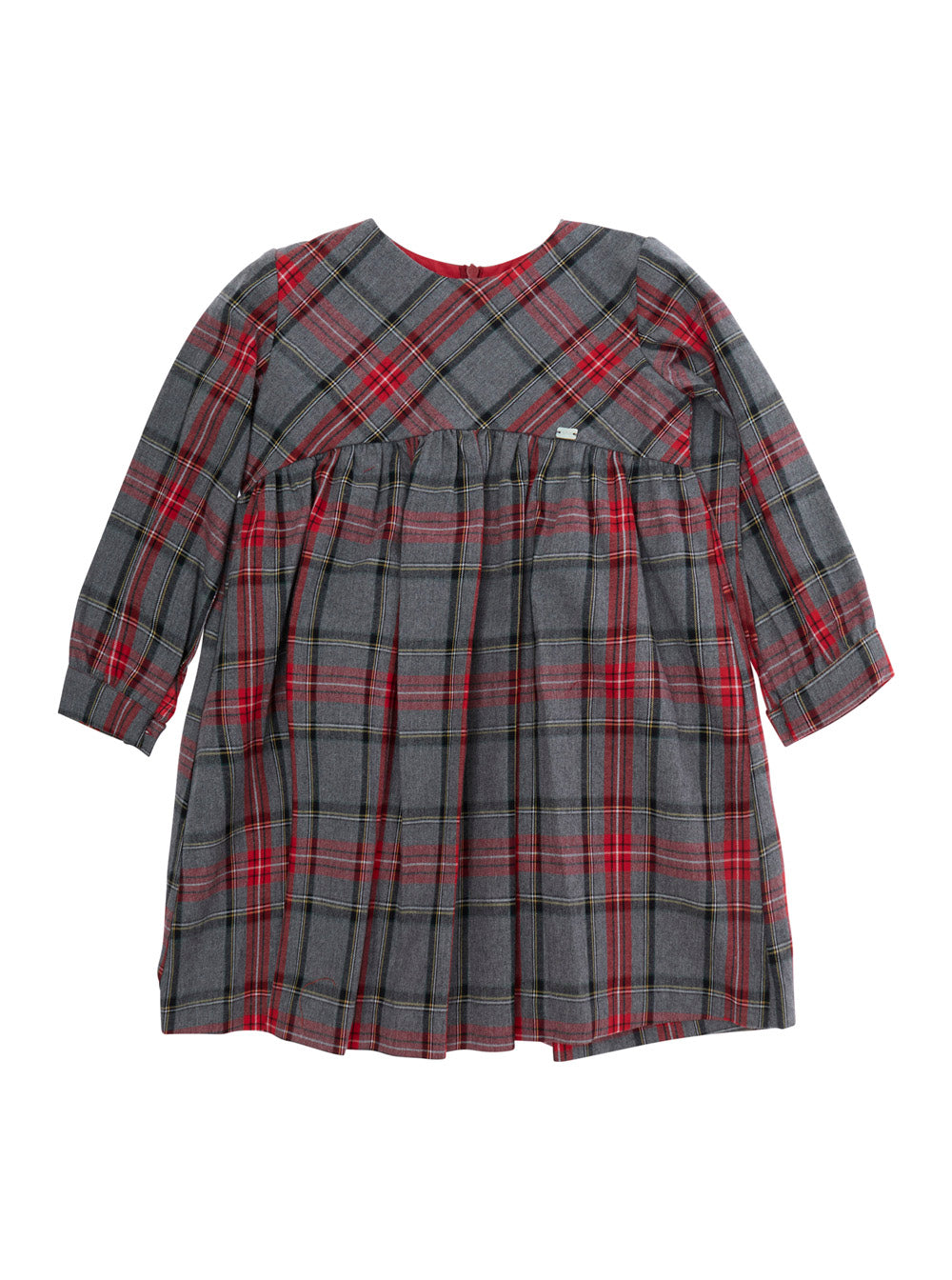 NanáN Tartan-Pleated Cotton Dress — Red by NanáN