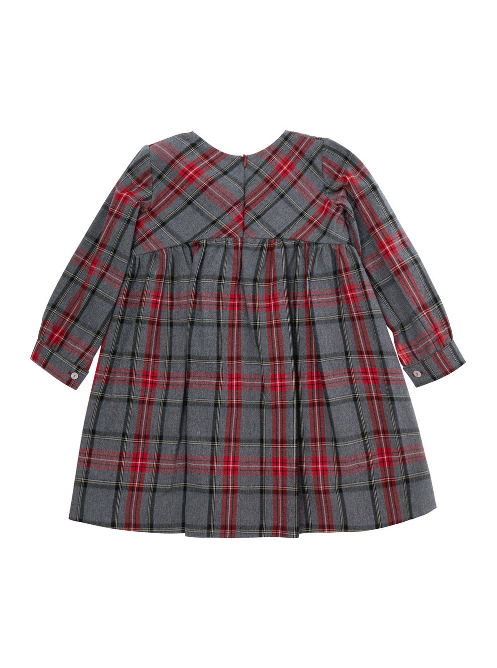 NanáN Tartan-Pleated Cotton Dress — Red, view 2