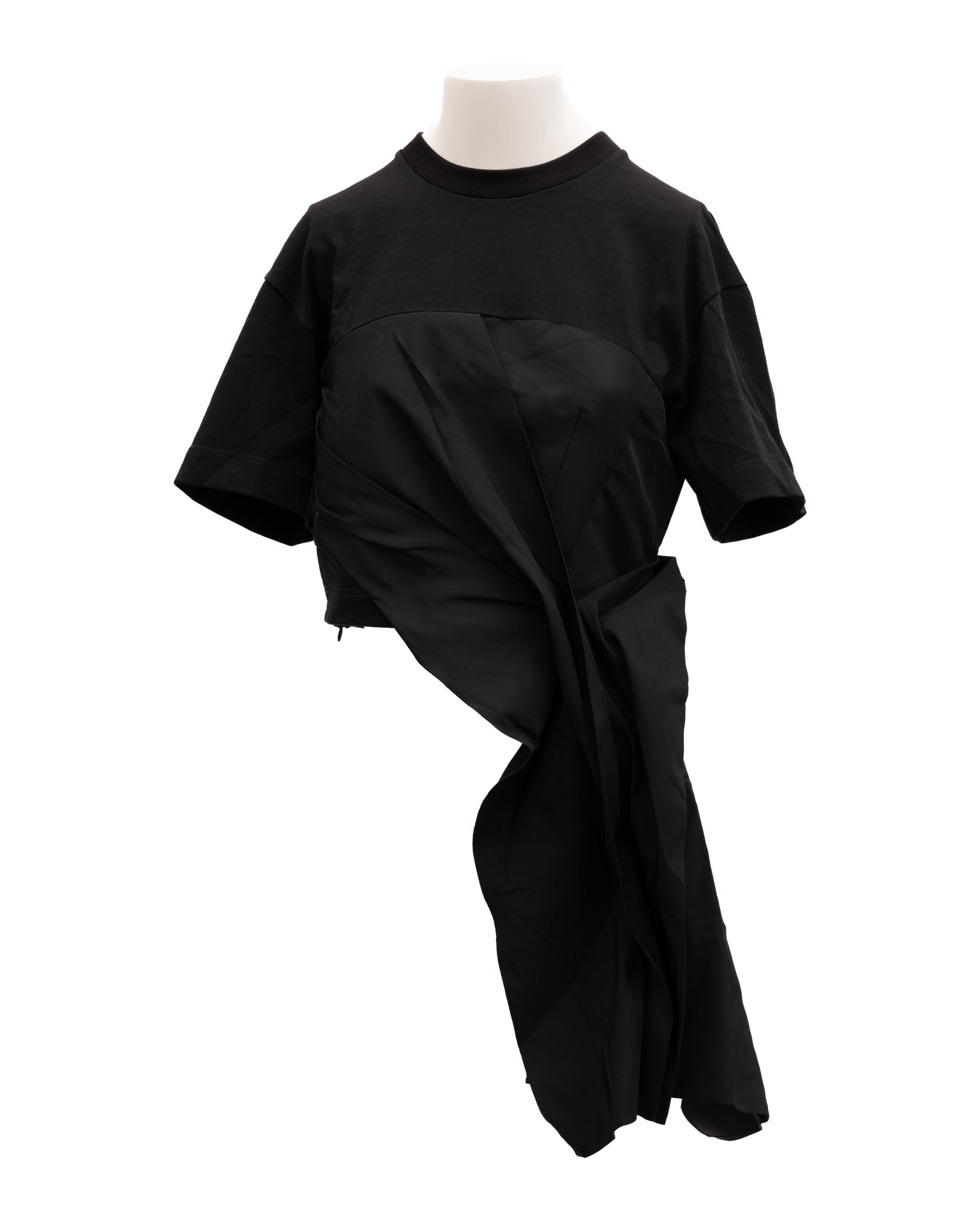 Alexander McQueen Draped Jersey Dress — Black by Alexander McQueen