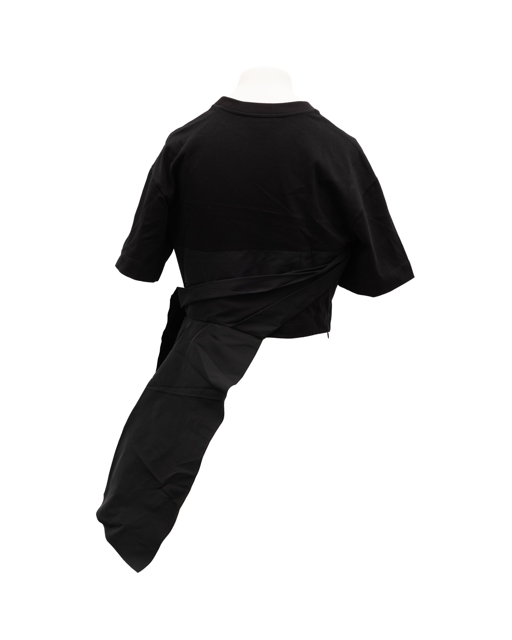 Alexander McQueen Draped Jersey Dress — Black, view 3