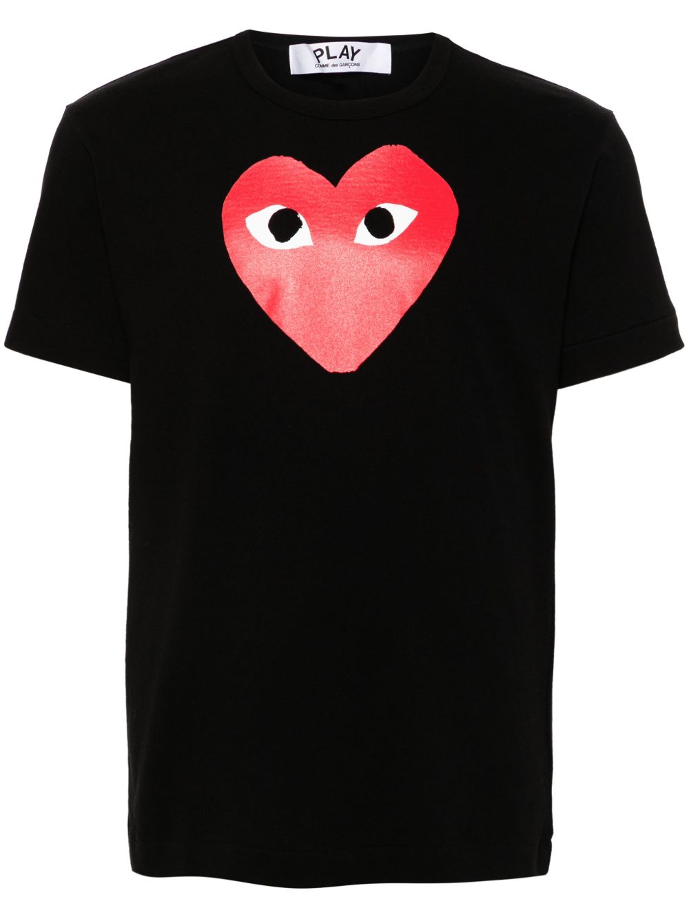 Comme Des Garcons Logo-Heart Print T-shirt — Black by Comme Des Garcons