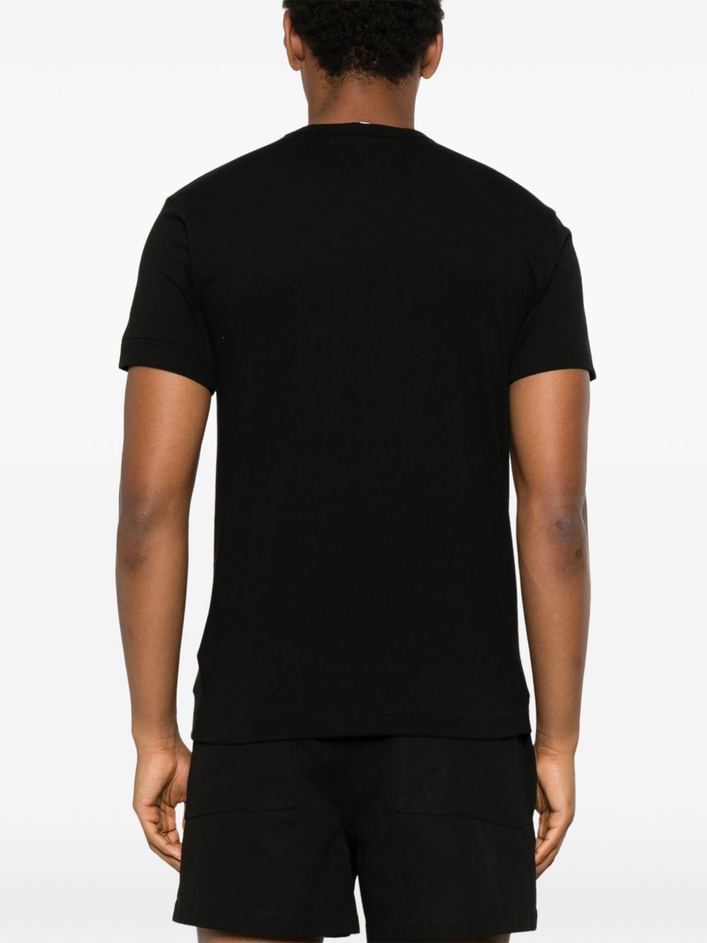 Comme Des Garcons Logo-Heart Print T-shirt — Black, view 6