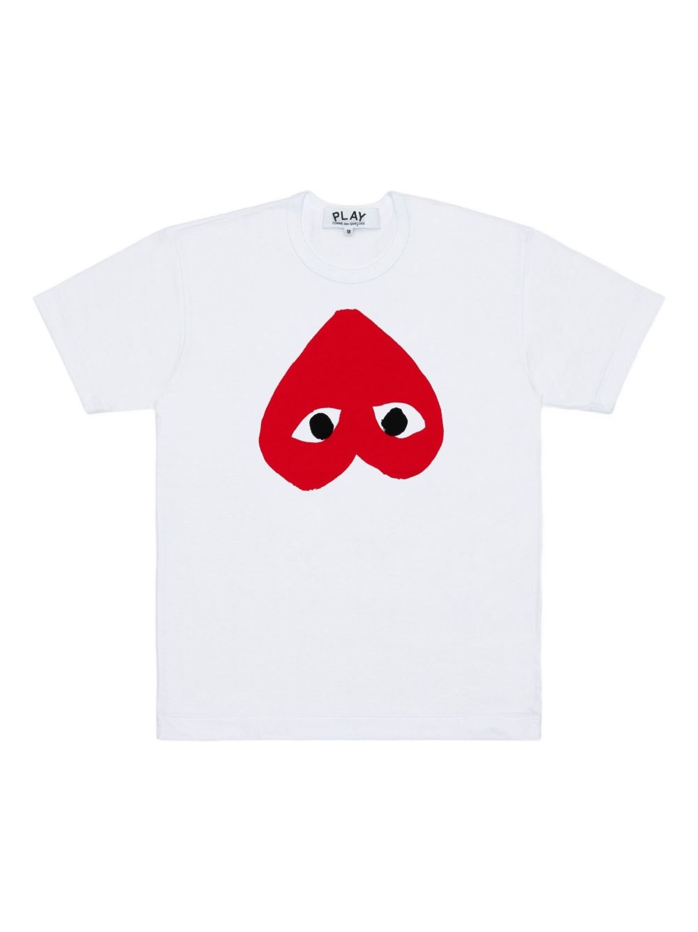 Comme Des Garcons Red Heart Appliqué T-Shirt — White by Comme Des Garcons