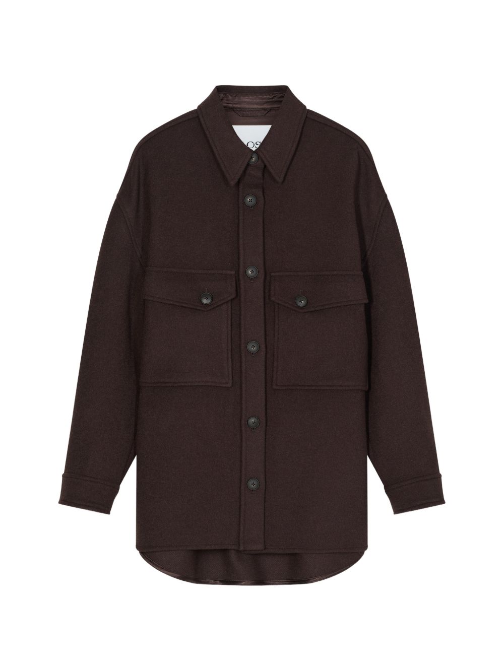 Closed Wool Blend Overshirt — Brown by Closed