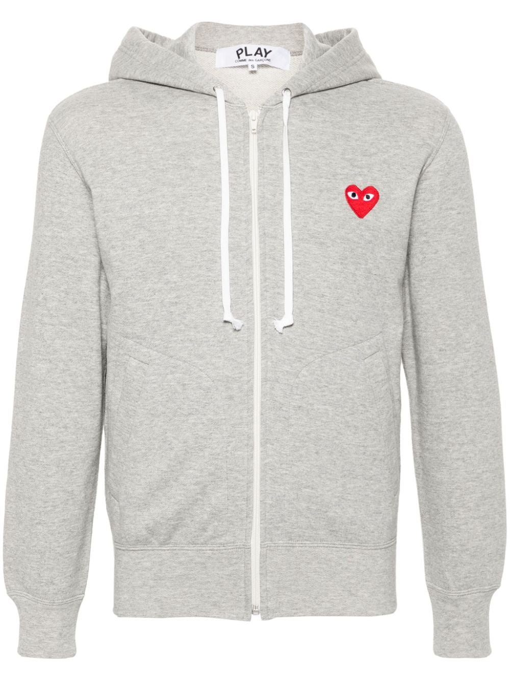Comme Des Garcons Logo-Embroidered Cotton Hoodie — Grey by Comme Des Garcons