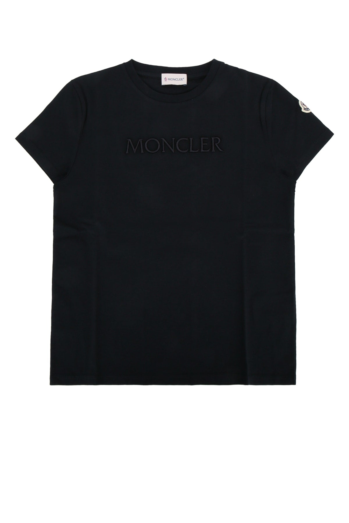 Moncler Jr Logo-Embroidered T-Shirt — Black by Moncler Jr