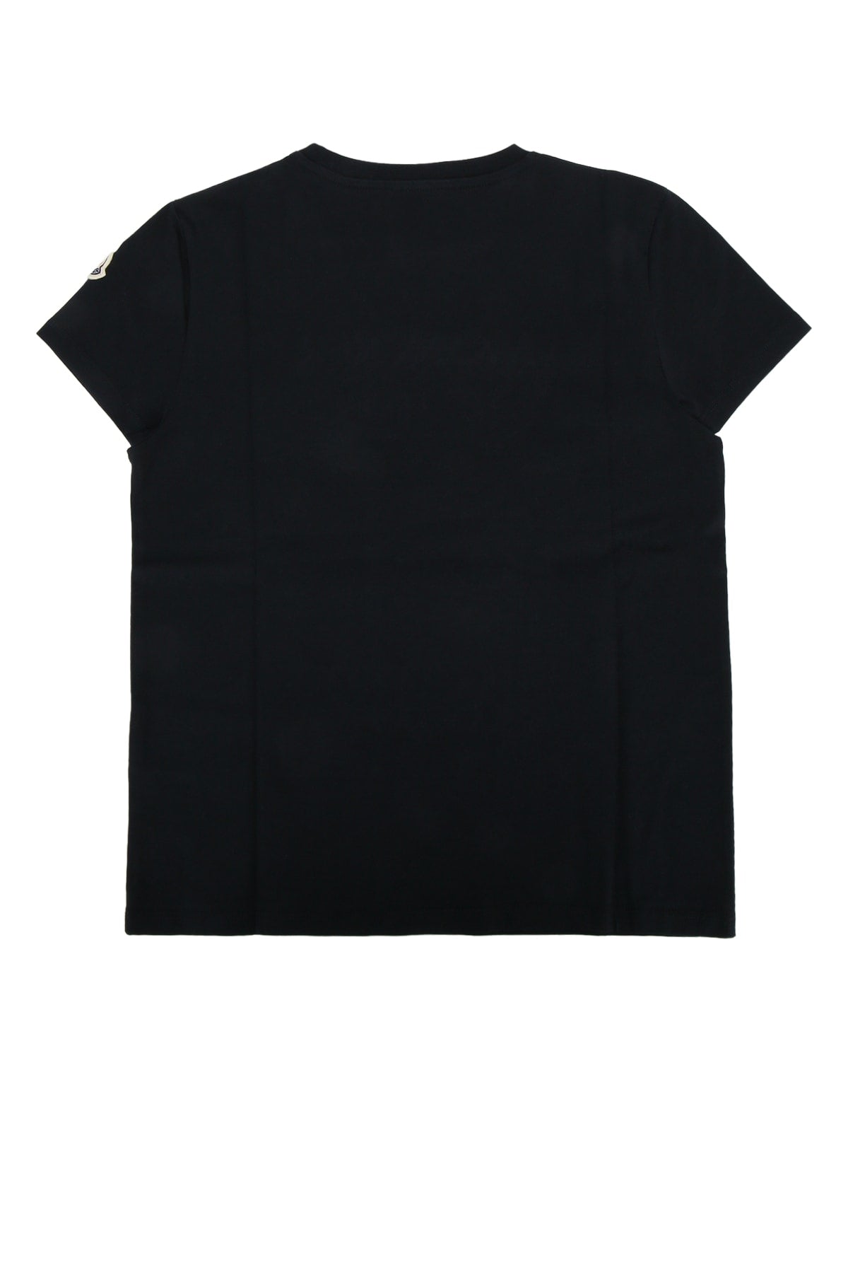 Moncler Jr Logo-Embroidered T-Shirt — Black, view 2