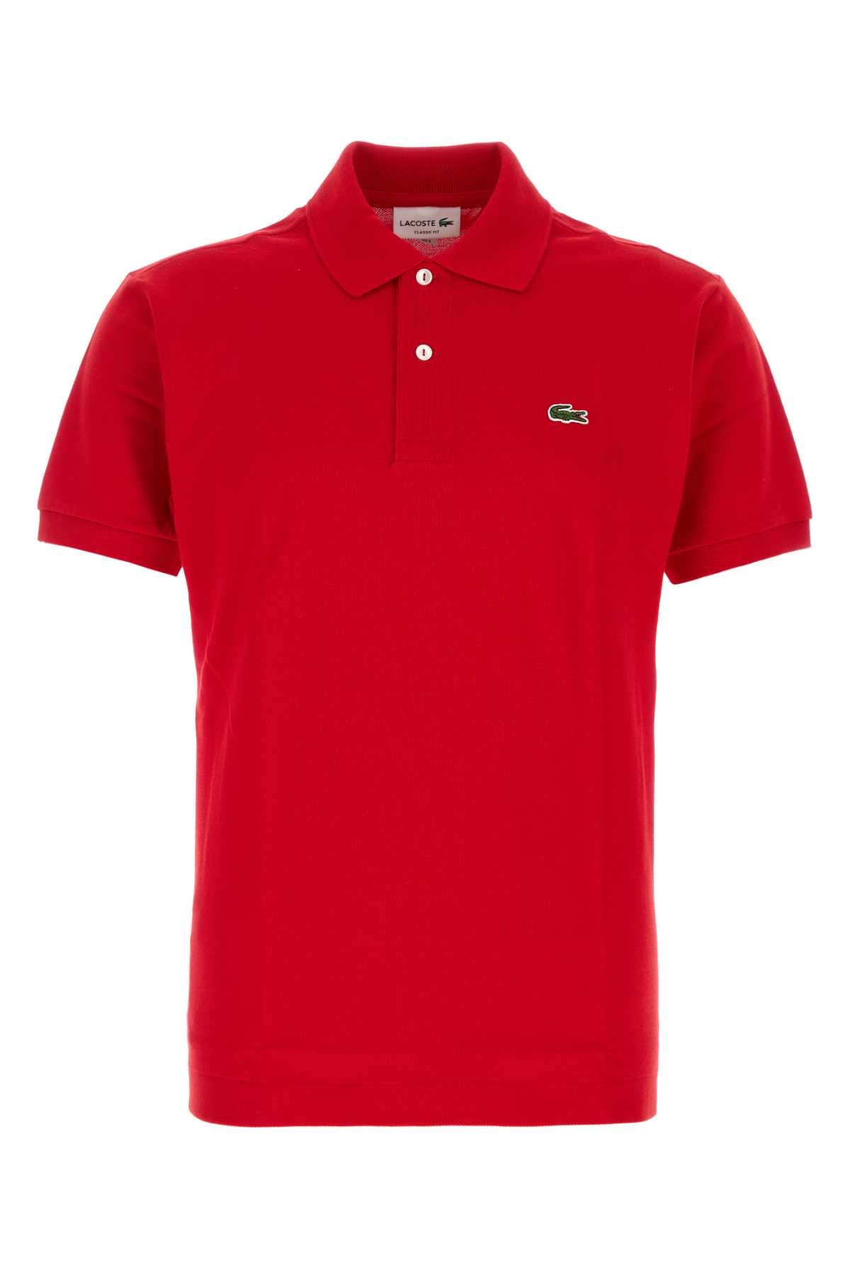 Lacoste Piquet Cotton Polo — Red by Lacoste